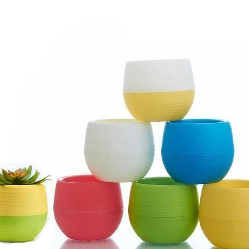 Пластик горшки 25 шт цветочных горшков под заказ съемный блюдце горшок для