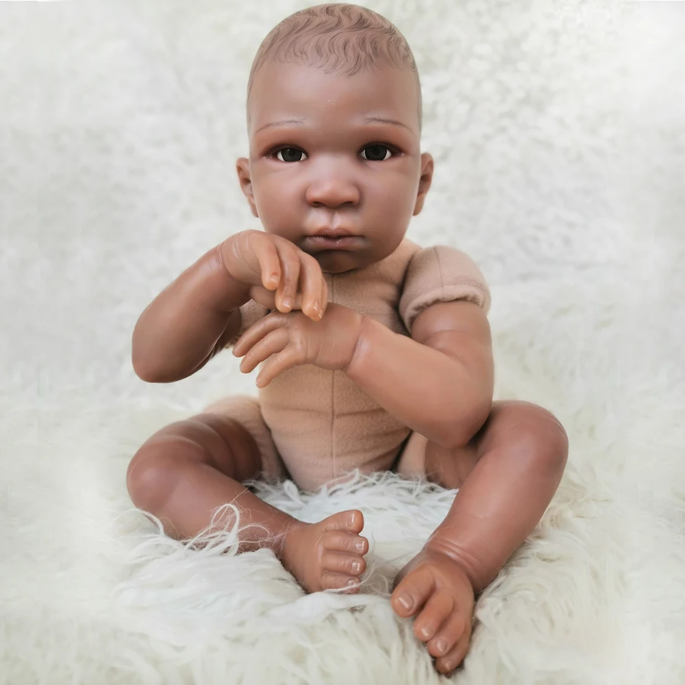 African black doll reborn baby Exquisite 20&quot detail painted bebe boneca newborn babies dolls toys gift | Игрушки и хобби