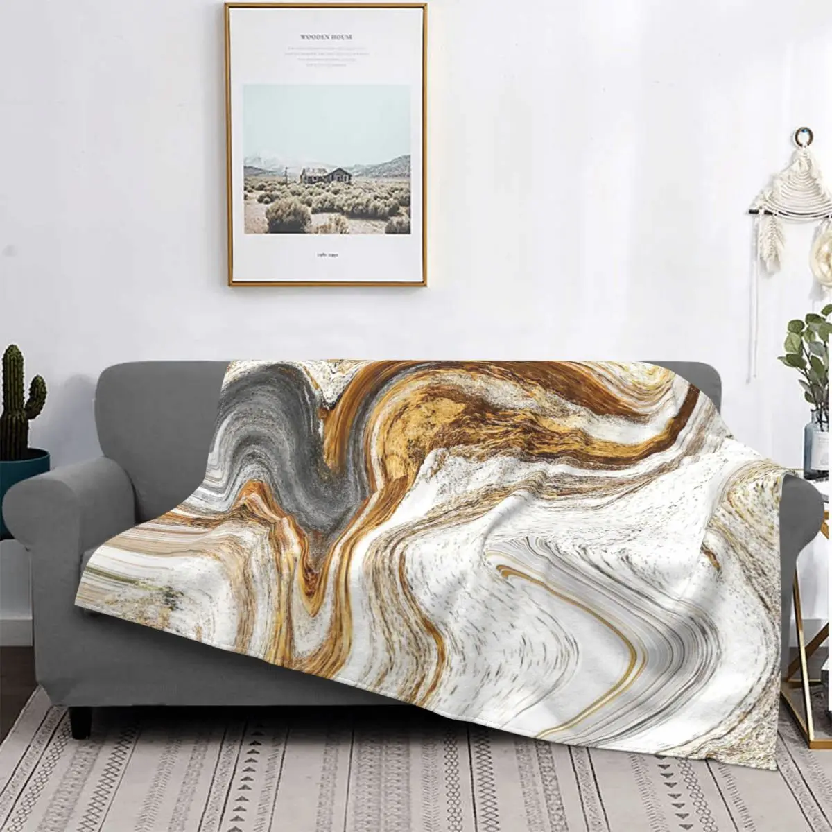 

Manta de mezcla de marmolado dorado y plateado, colcha de cama, edredones a cuadros, toalla, colchas de playa de verano