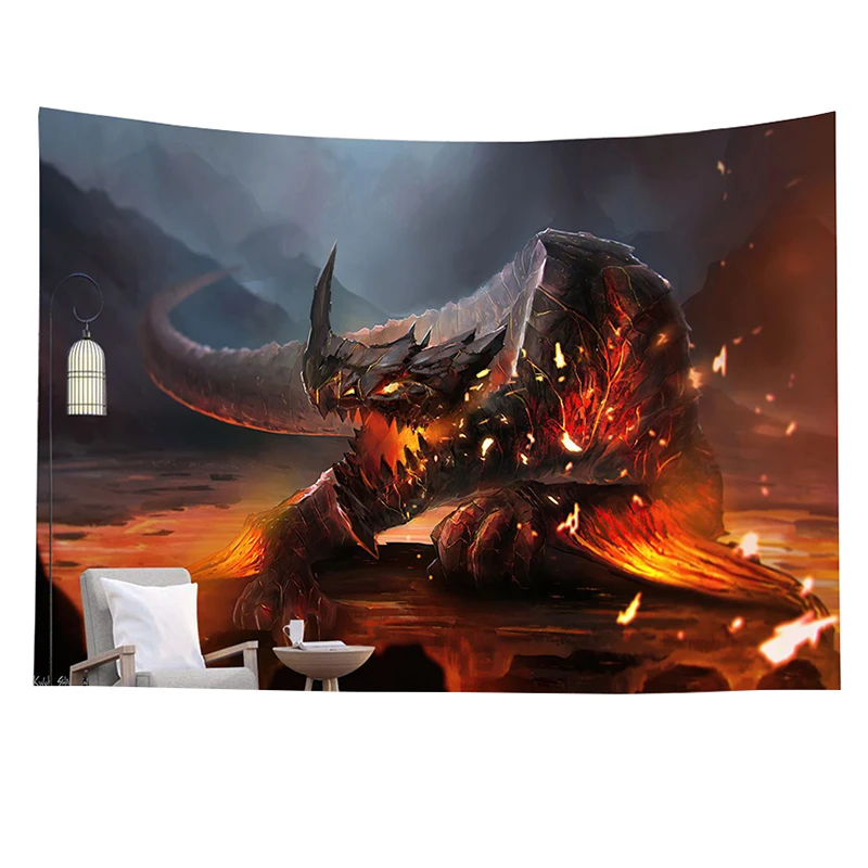 Настенный Ковер с драконом украшения для гостиной спальни гобелен декор комнаты
