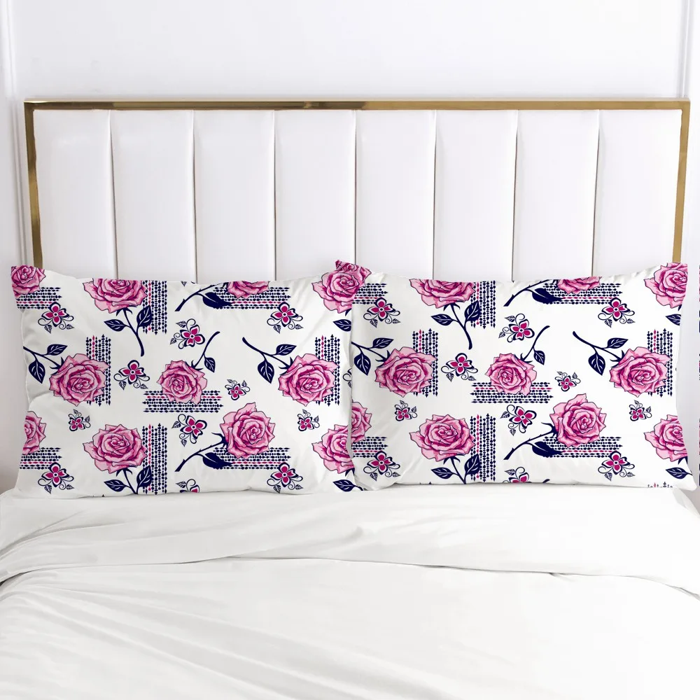

3D Pillow Case Pillowcase Custom 50x70 50x75 50x80 70x70 Decorative Pillow Cover Bedding For Wedding Flowers Microfiber