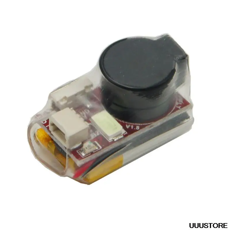 VIFLY-Localizador de zumbador de 5V superfuerte, bater&iacute;a integrada de m&aacute;s de 100dB, LED de autopotencia para Dron de carreras FPV, Micro de largo alcance, LR4-4