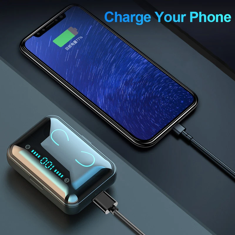 Беспроводные Bluetooth наушники TWS беспроводные 9D HIFI Спортивная игровая мини