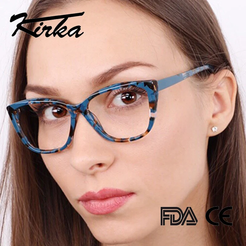 Женская оправа для очков Kirka Cat Eye из ацетата прозрачная модная оптические женские
