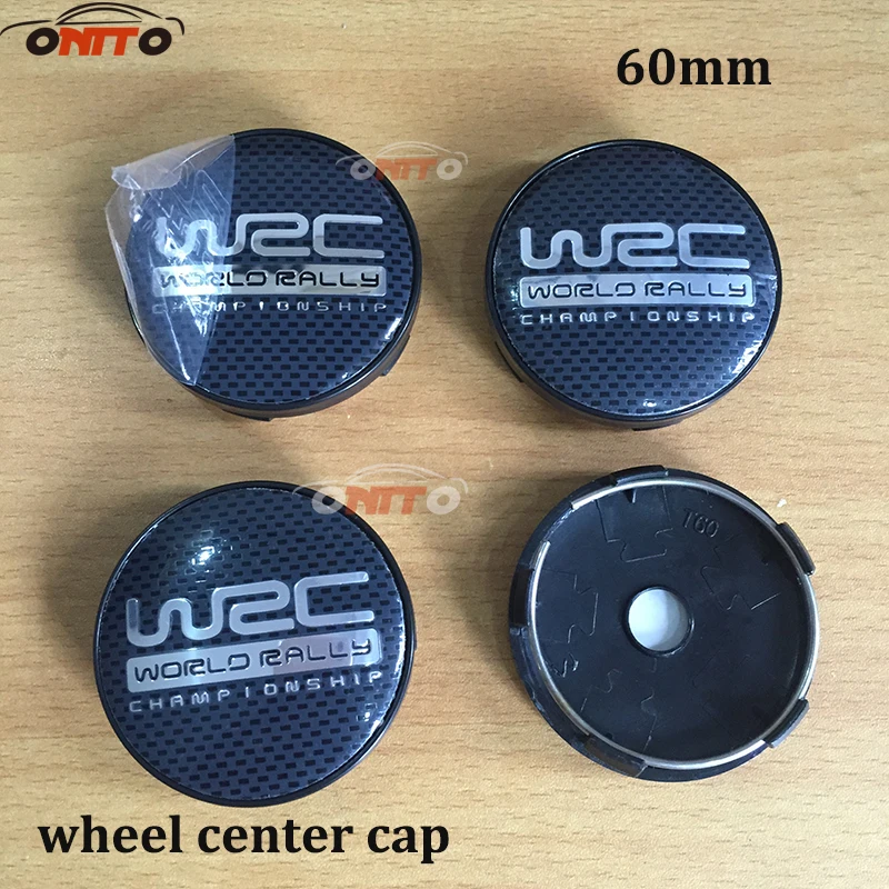 

Good quality 4pcs/set 60mm Car wheel center cap Wheel Dust-proof emblem covers for WRC logo car styling Emblem logo Covers