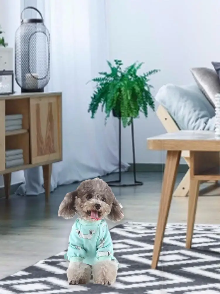 Одежда для собак хлопковые пижамы вязаная Милая Ночная сорочка домашних