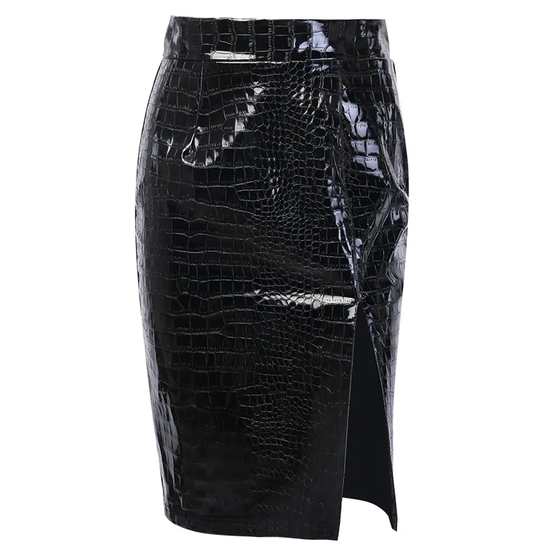 Крокодиловая кожа юбка для женщин Туника вечерние Англия Стиль юбки из