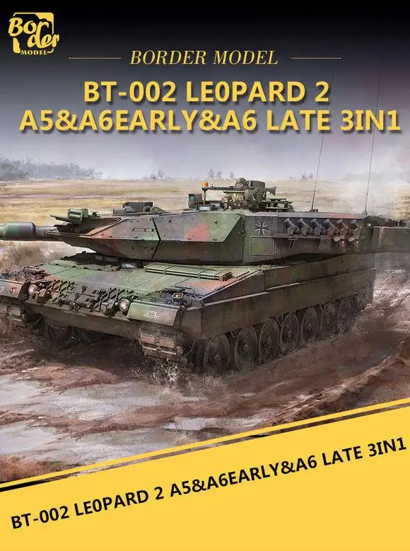 Border BT 002 1/35 немецкий основной боевой танк леопард 2 A5/A6 ранний поздний 3в1