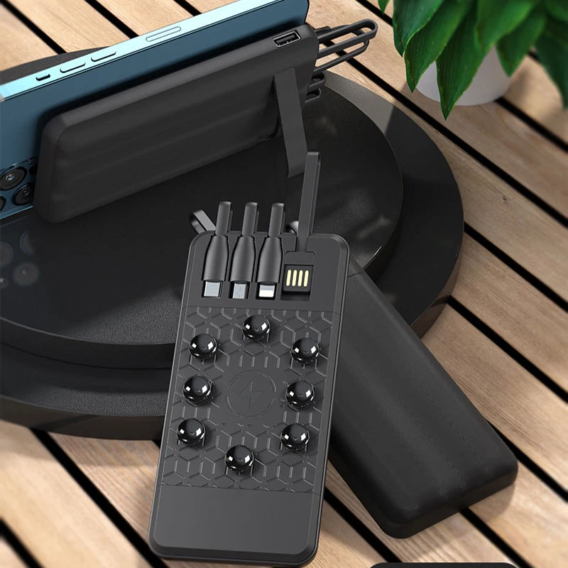 

Магнитный внешний аккумулятор 20000 мАч со встроенным кабелем, быстрое зарядное устройство, внешний аккумулятор для iPhone 13, 12 Pro, Samsung S21, Xiaomi, бло...