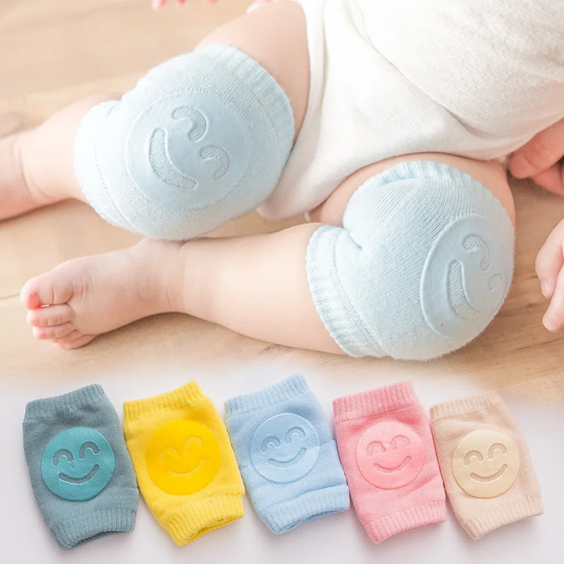 Wholesale Babys Non-slip Baby Girls Boys Knee Pads Protector Crawling Elbow Kneepad Terry Thick Mesh Breathable Warmers Cotton