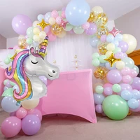 diy unicorn balloon garland arch kit giant unicorn stars confetti birthday decorations for girls macaron rainbow party supplies