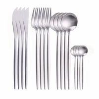 kitchen tableware silverware set stainless steel cutlery complete mate dinnerware set gold fork spoon knife set dropshipping