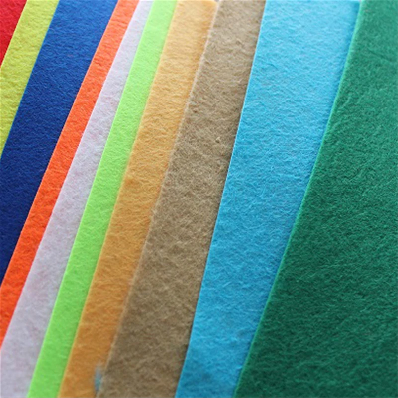 10pcs/set Non-woven Felt Fabric Polyester Sleeve Cloth Kids DIY Christmas Craft 1mm Thick Mixed Color Home Decoration 30X21cm | Дом и сад