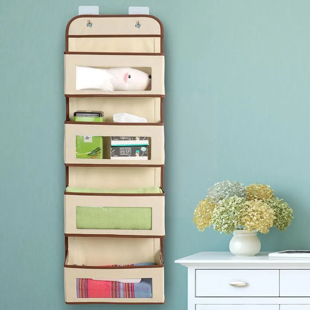 

4-layer Non-woven Fabric Hanging Bag For Storage Behind The Door Q9c2