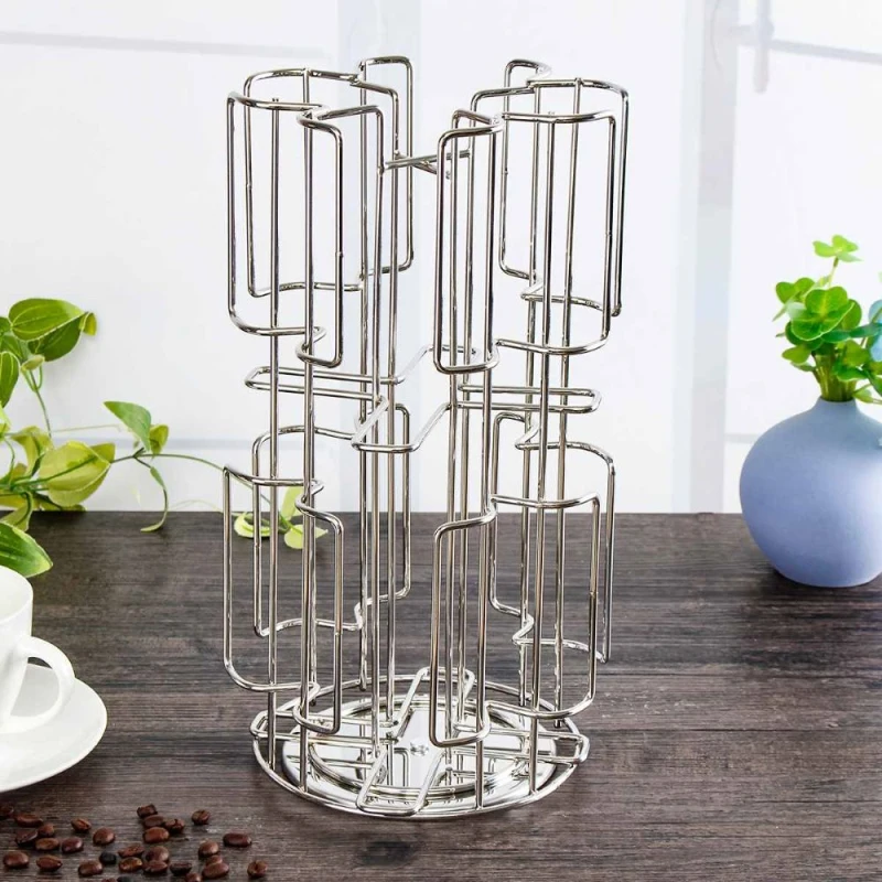 

Creative Rotatable Coffee Capsule Rack Can Hold 64 Tassimo Storage Storage Rack Coffee Supplies