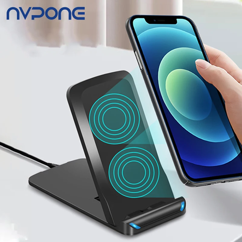 

Беспроводное зарядное устройство, складная подставка для iPhone 12 11 Pro MAX X 8 15 Вт, док-станция для быстрой зарядки Qi для Samsung Note 20 Huawei Xiaomi