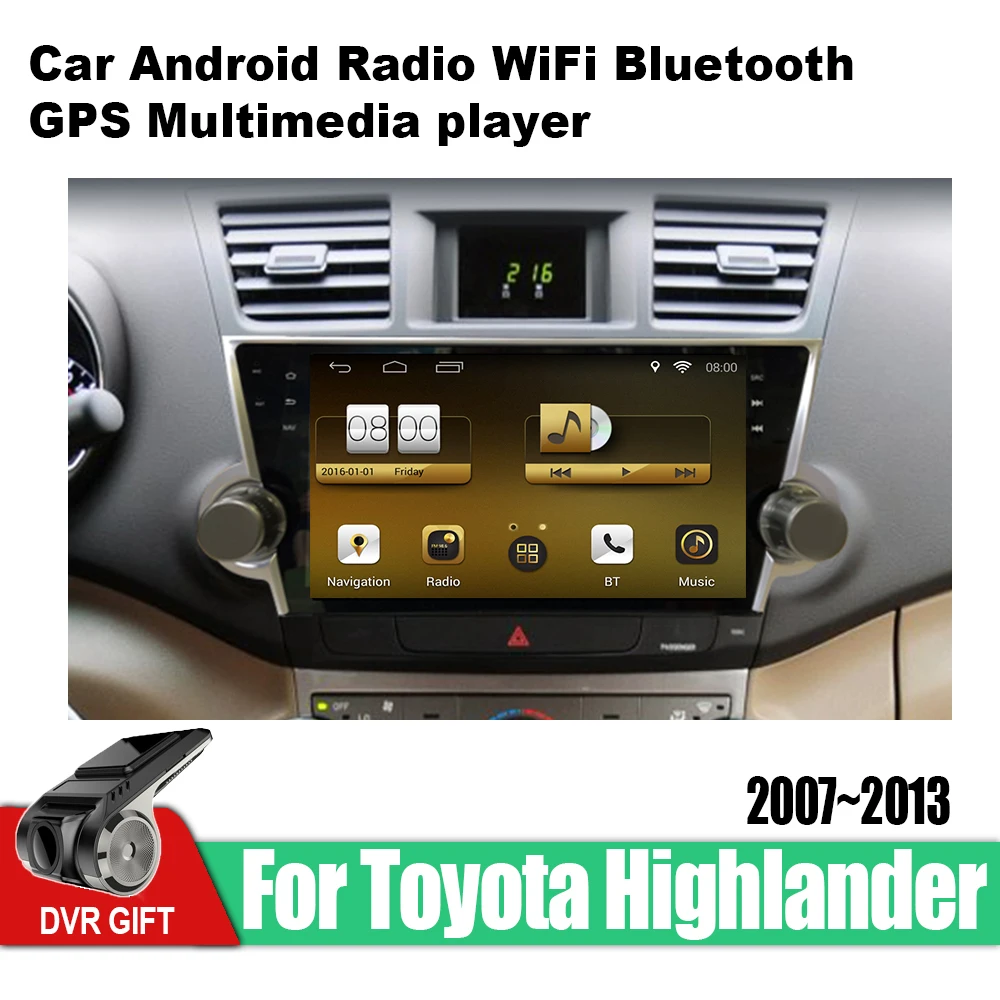 ZaiXi Автомобильный gps мультимедийный плеер для Toyota Highlander 2007 ~ 2013 автомобильный Android