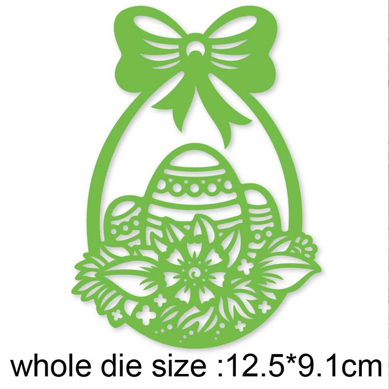 

Easter Eggs Flower Basket metal cutting dies Scrapbooking dies craft paper knife mould blade punch stencils dies Embossing Dies