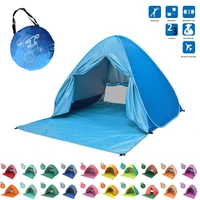 beach tent pop up automatic open tent family ultralight folding tent tourist fish camping anti uv fully sun shade 2 5 persons