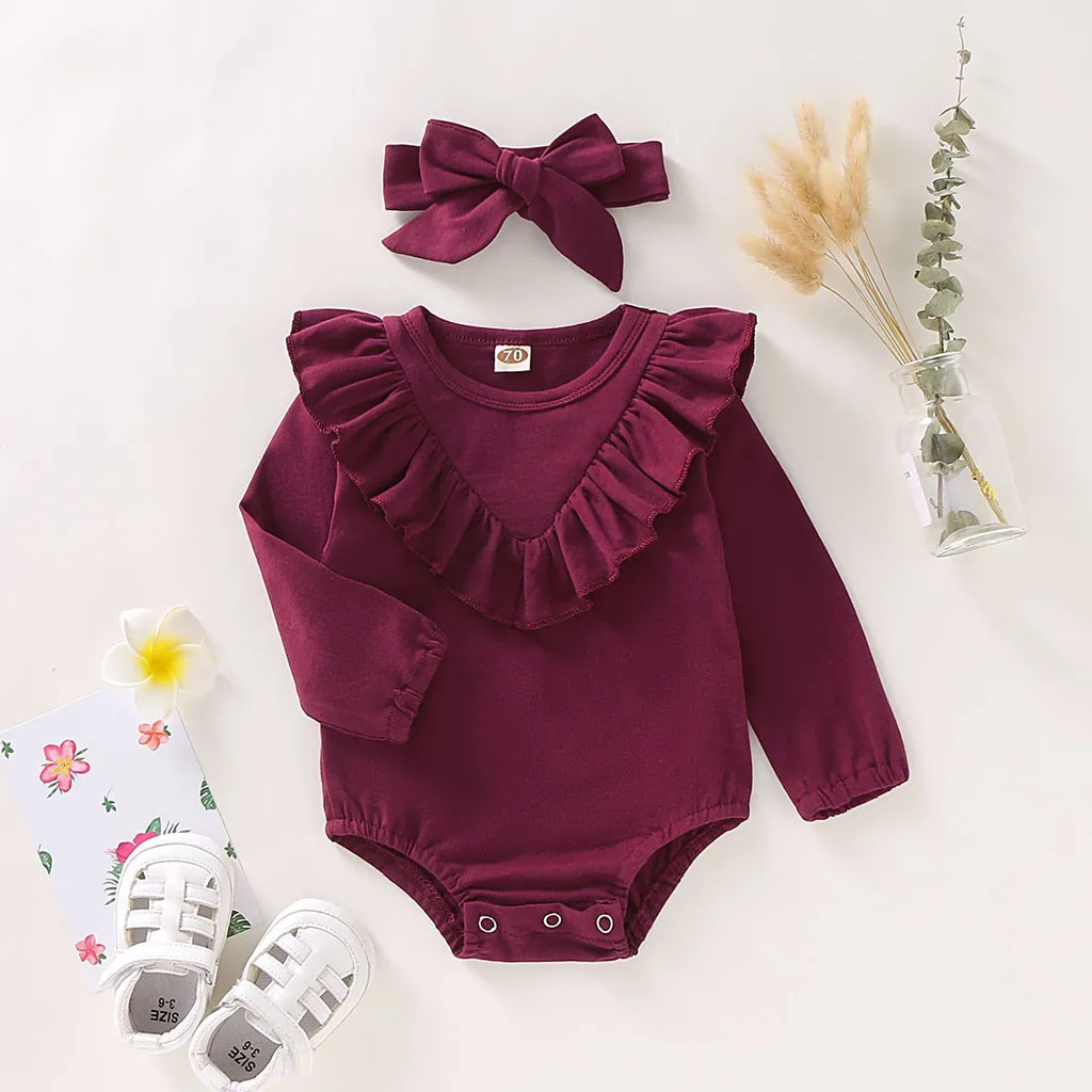 Комплект одежды с цветочным принтом для новорожденных 2019 г. одежда маленьких