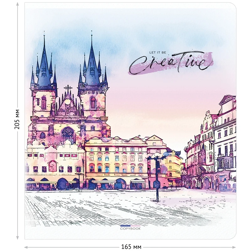 Тетрадь 48 листов А5 линия ArtSpace "Путешествия. Watercolor city" упаковка 10 шт/4 дизайна |