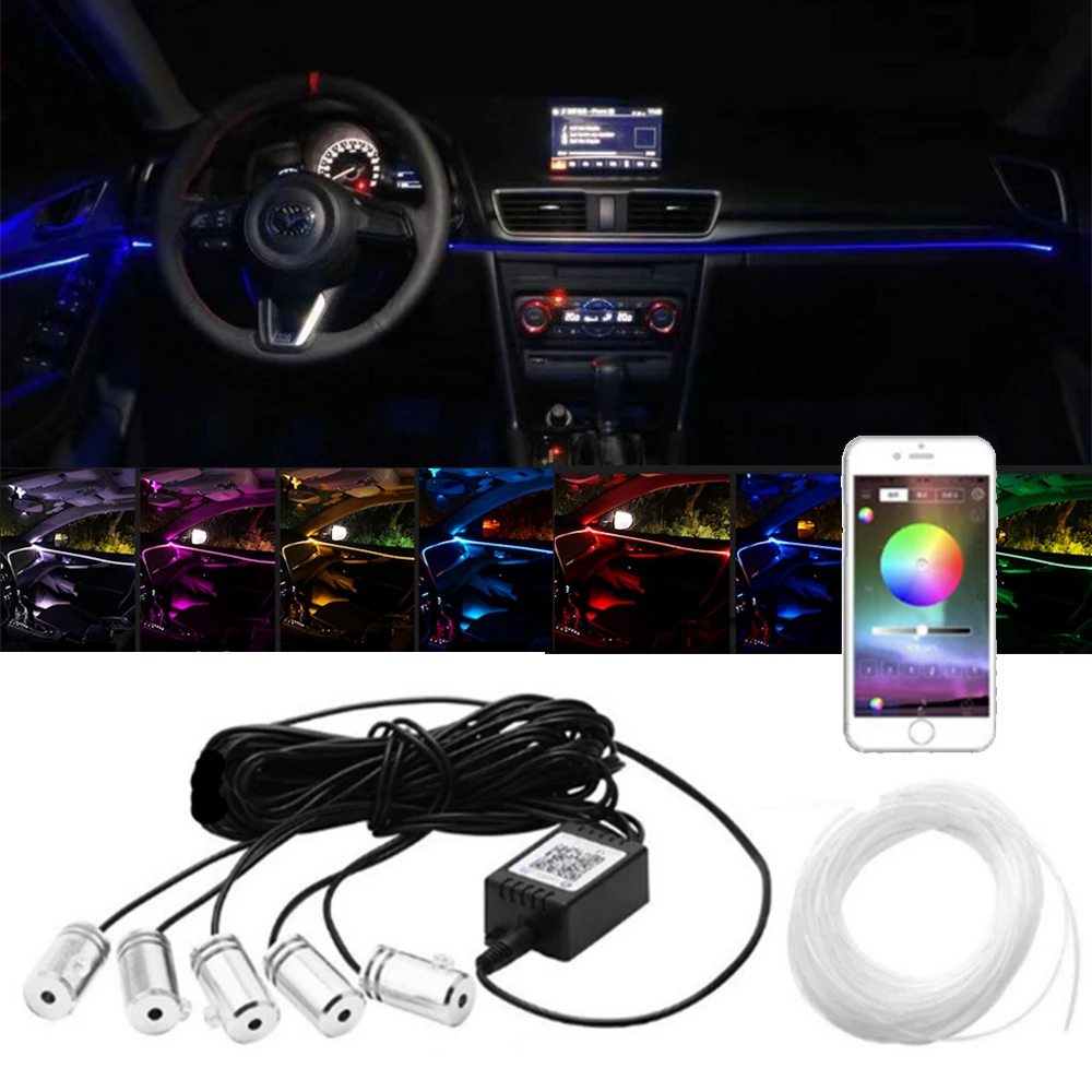 Автомобильный светильник атмосферная лампа приложение дистанционное