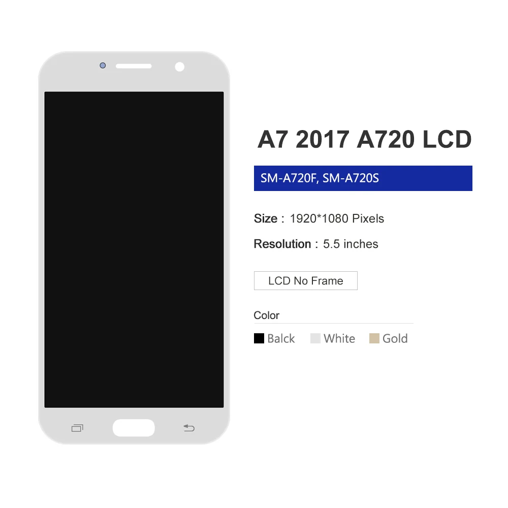 ЖК дисплей 5 7 дюйма для Samsung Galaxy A7 2017 A720 A720F A720F/DS сенсорный экран дигитайзер с