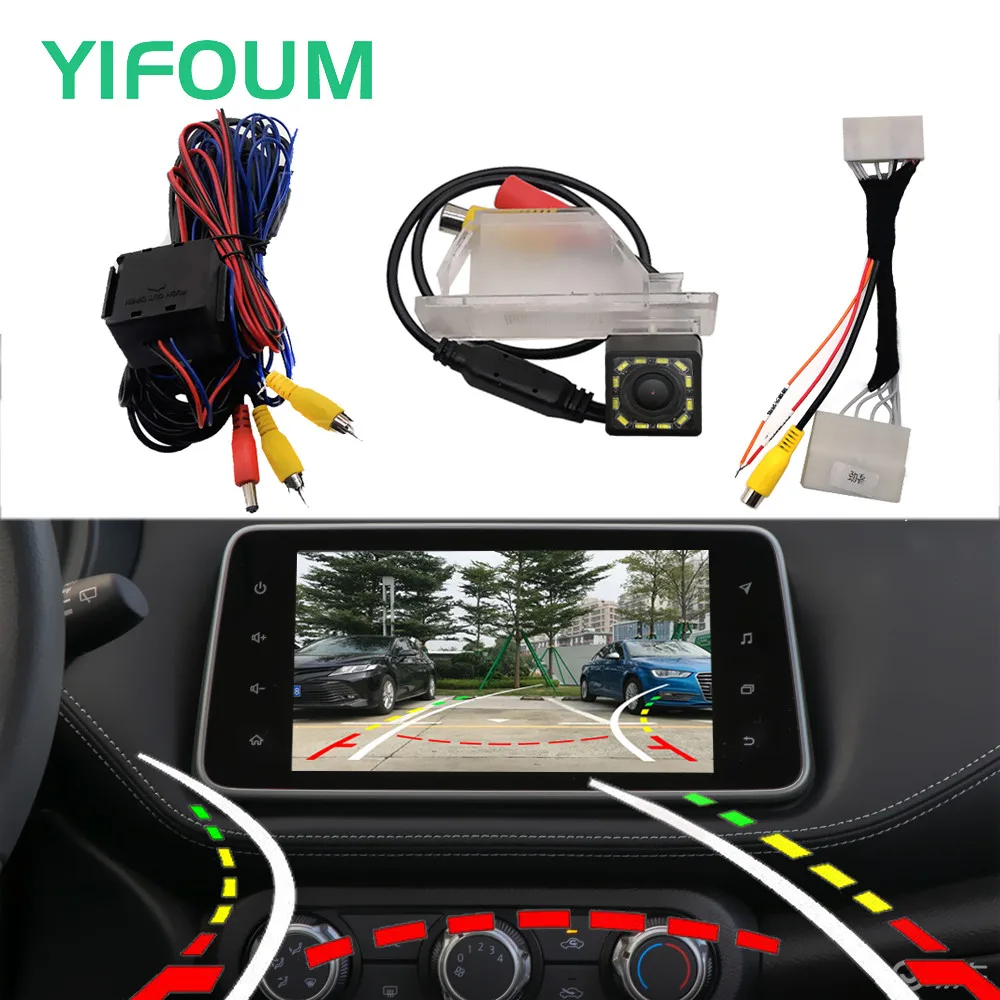 

Fisheye Dynamic Trajectory HD Car Rear View Backup Camera For Nissan Kicks P15 2016-2019 High Version & Original Factory Screen