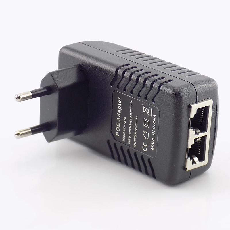 12V 1A POE адаптер форсунка переключатель Питание Беспроводной Ethernet для IP Камера CCTV