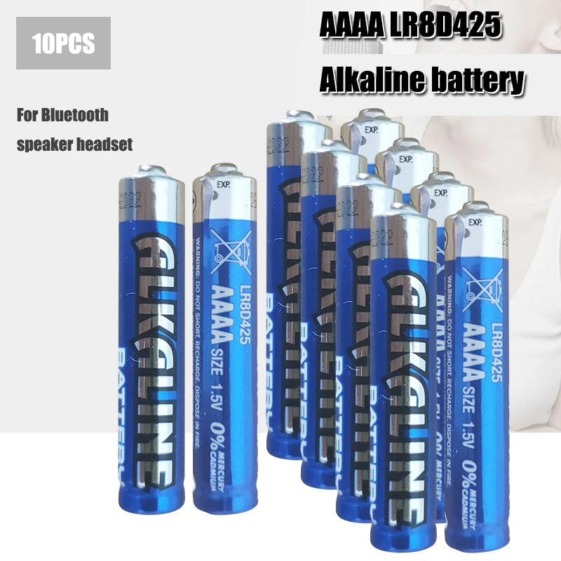

10PCS AAAA Alkaline Battery LR61 AM6 1.5V Batteries E96 LR8D425 MN2500 MX2500 4A For Bluetooth Earphone Alarm Clock