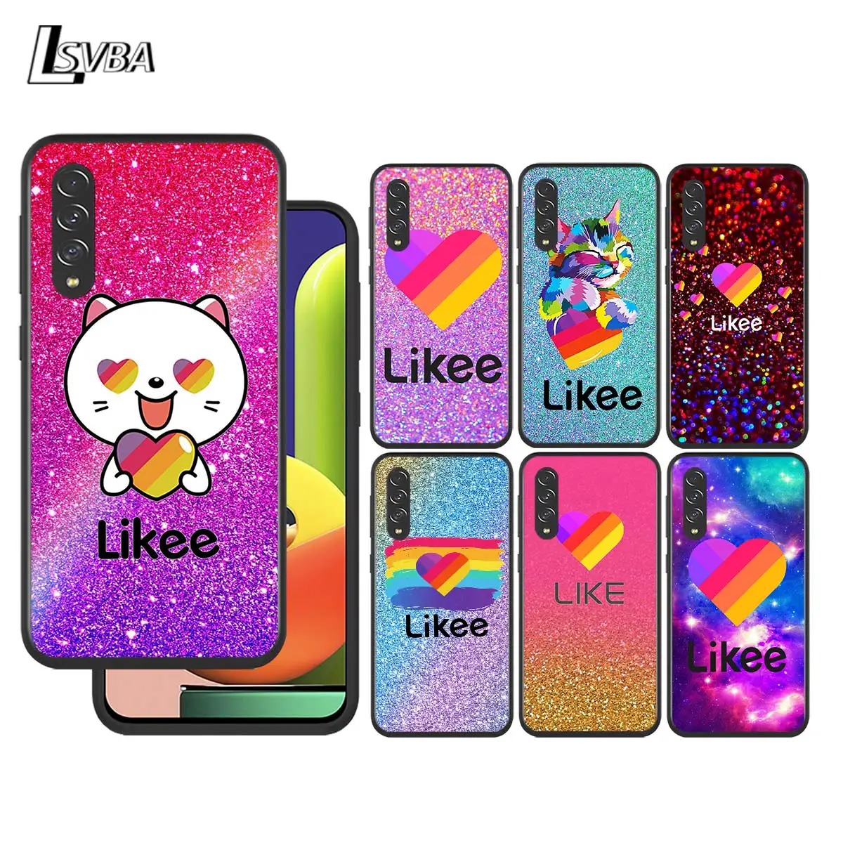 

Cute Funny Likee for Samsung Galaxy A90 A80 A70 A60 A50 A40 M30 A20E A2Core A10S A10E Silicon Soft Black Phone Case