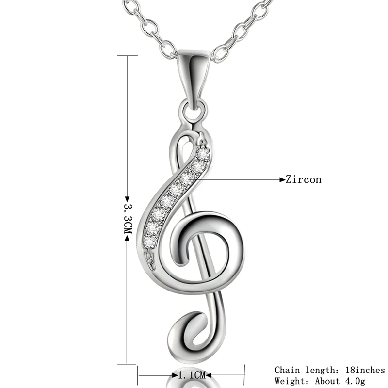 Женское колье из серебра 925 пробы с фианитом|Ожерелья подвеской| |