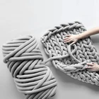 500 г, супер толстая Толстая хлопковая трубчатая пряжа, мериносовая шерсть, альтернатива для рукоделия, громоздкая вязальная пряжа для ручного вязания