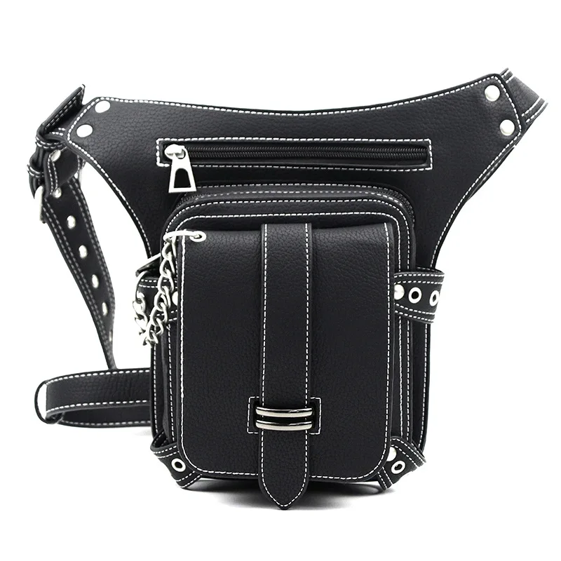 

2021 High Quality - Sexy Women Waist Bags Unisex Men's Waistbag Punk Leg Bags Female Waist Pack Womens PU Leather Travel