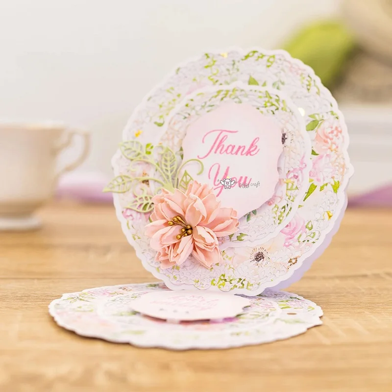 

Новинка кружевная круглая рамка пластина металлические режущие штампы фотобумага/фото карты тиснение штампы