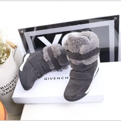 Модель 2019 года зимняя модная женская обувь на танкетке в стиле пэчворк из