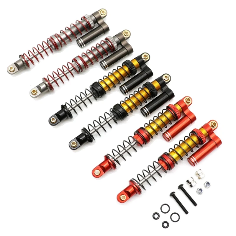 

COOL RACING 4PCS RC Oil Suspension Shock Absorber 105MM Double Spring Shock Absorber for 1/10 SCX10 TRX4 D90