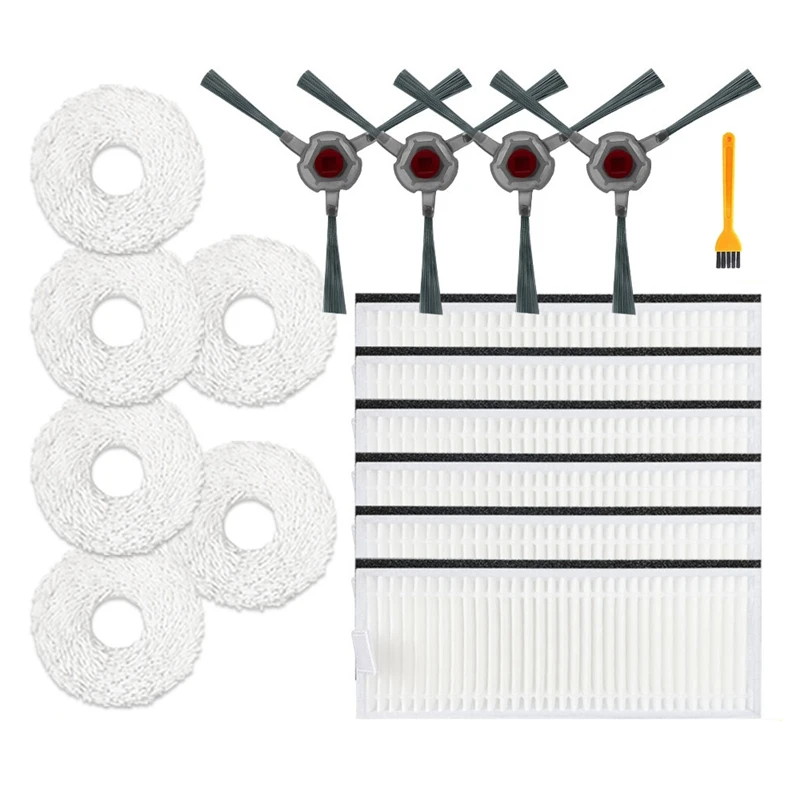 

Сменные детали для робота-пылесоса Ecovacs DEEBOT N9 N9, боковая щетка, фильтр НЕРА, Швабра, тканевые аксессуары, 17 шт.