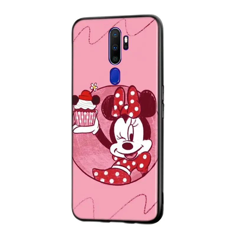 Mickey Mouse For OPPO Reno 5 4Z 4SE 4F 4 3 ACE 2F 2Z 2 Z 10X zoom A PRO Plus Lite 5G 4G Black Sofe Phone Case