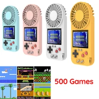 500 in 1 handheld game console with usb fan color display retro mini game machine game players gamepads for kids and adults