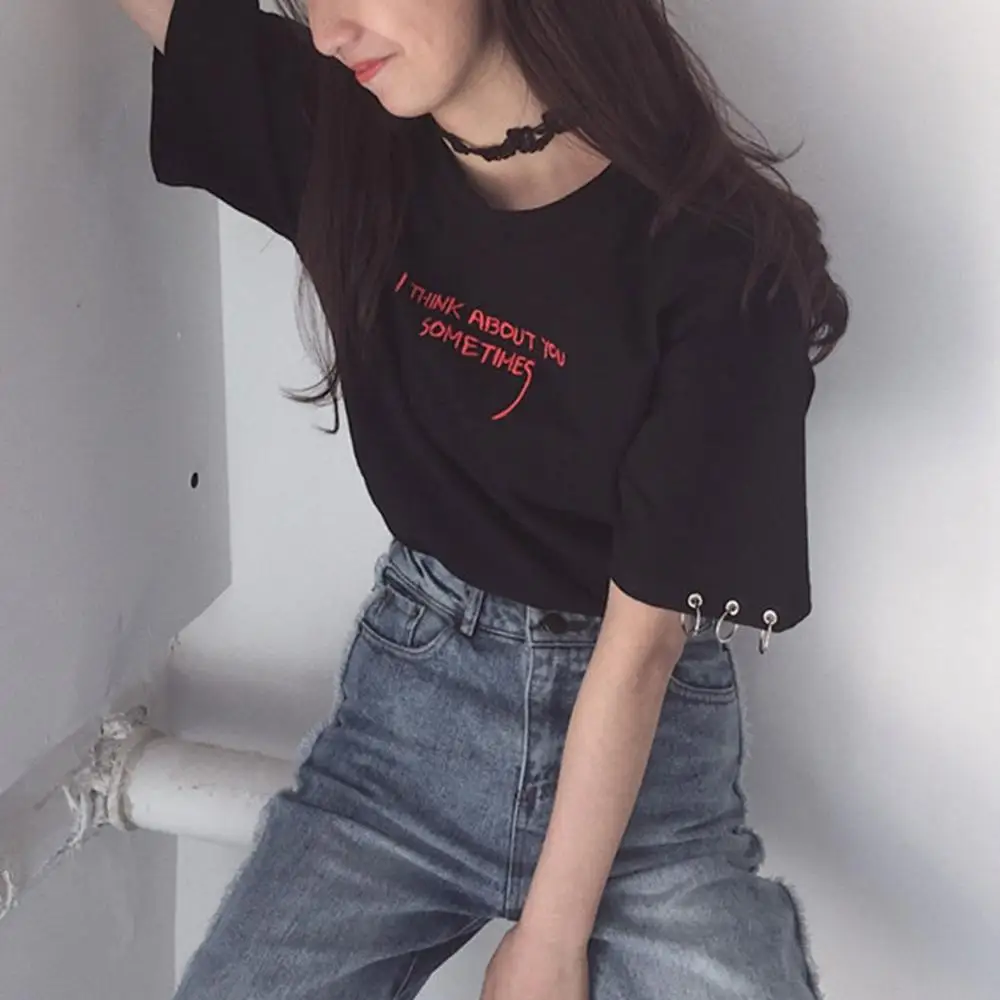 Летние топы в Корейском стиле с вышивкой Ulzzang Harajuku женские повседневные рубашки