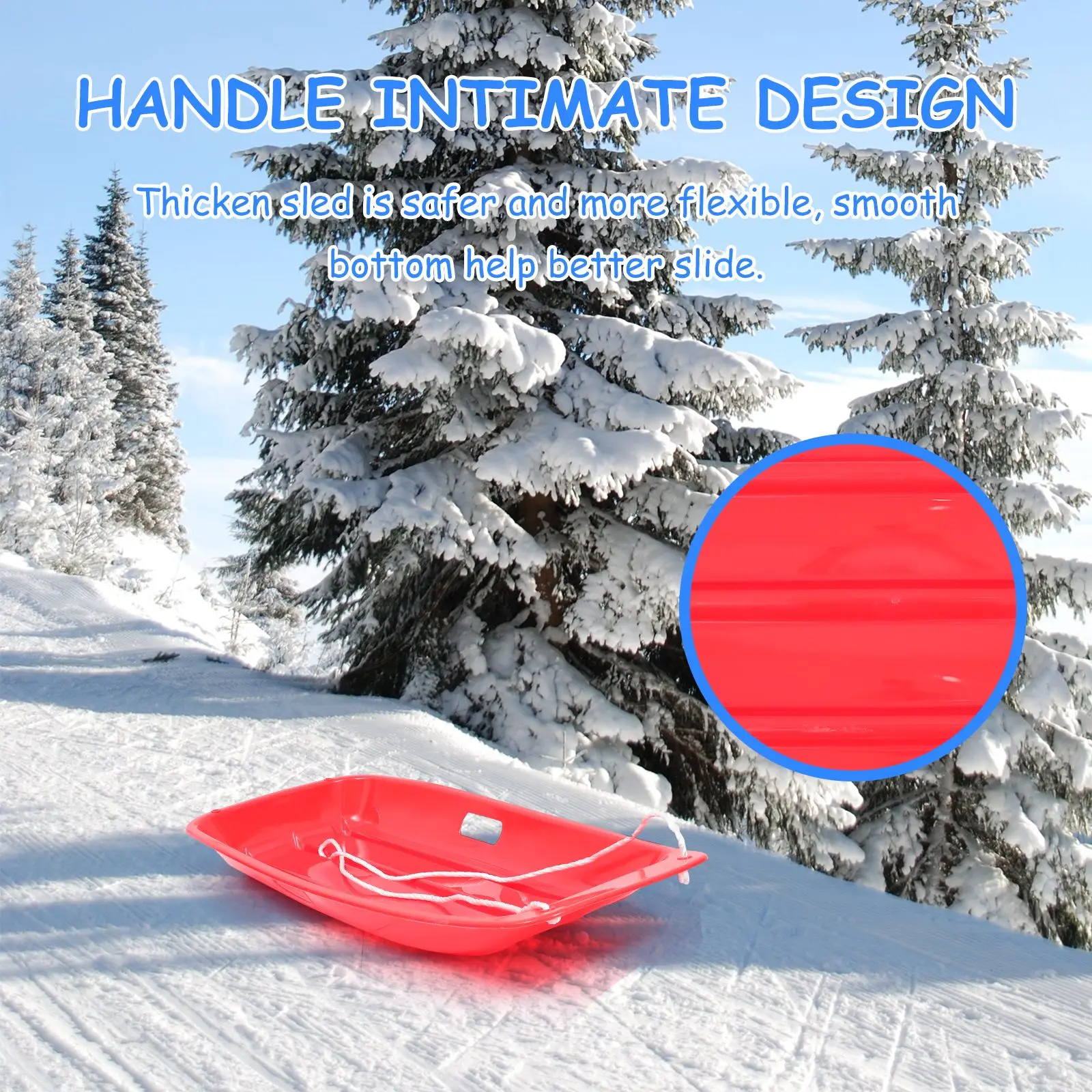 

1Pc Double Thicken Children Skiing Board For Outdoor Straw Land Snow Land Multipurpose Skiing Grass Board Sand Board