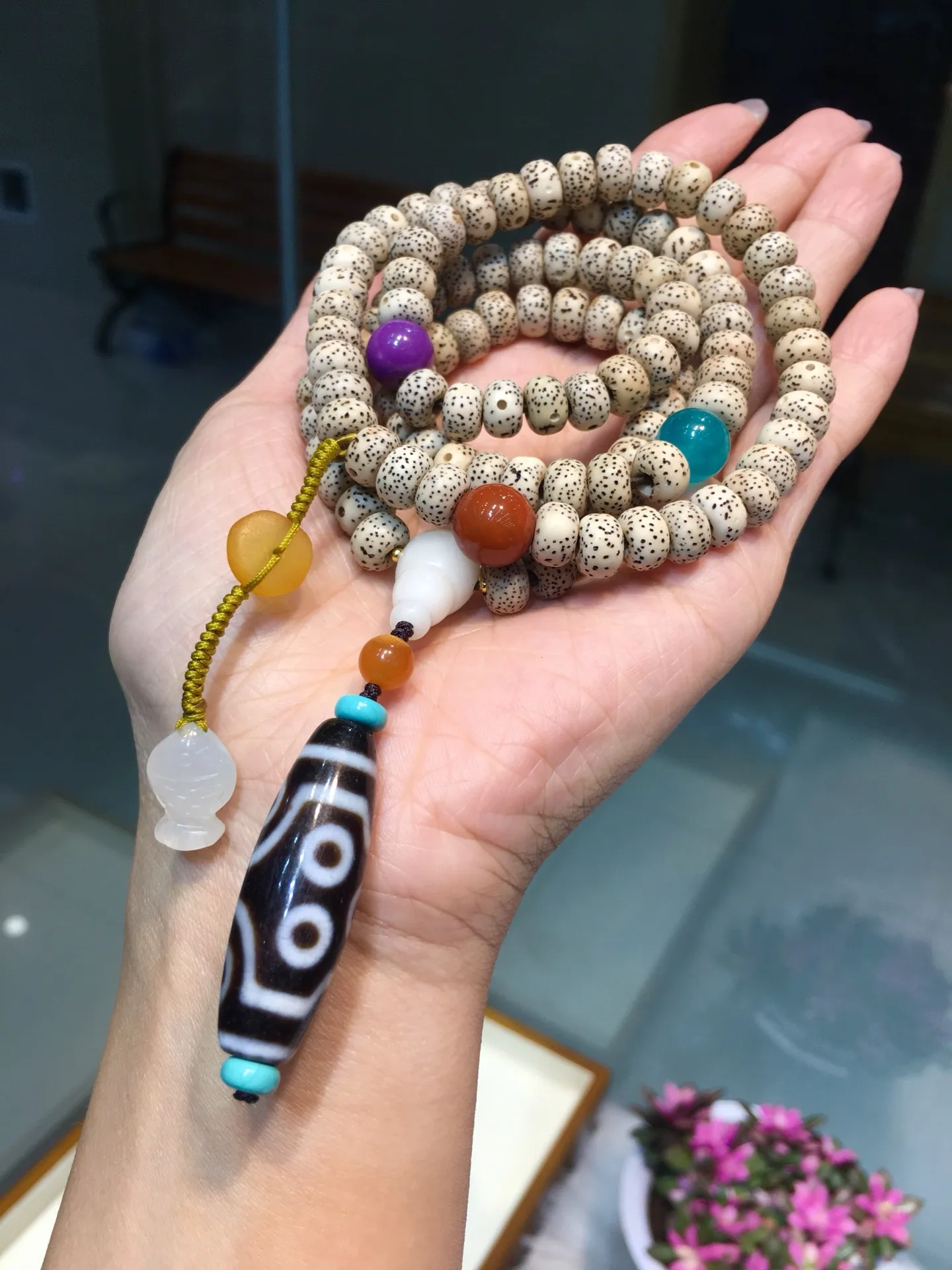 

Wholesale Natural Agate Multi-Circle Bracelet Dzi Pendant Necklace Bodhi Man's Woman's Southern Red Amber Tianhe Stone Koi