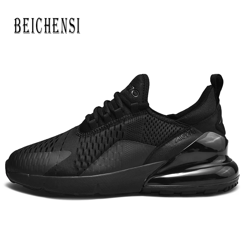 Мужская Новая мода zapatillas mujer уличные кроссовки дышащая женская обувь сетчатые Спортивные Повседневные кроссовки размера плюс 36-47 - Цвет: Black