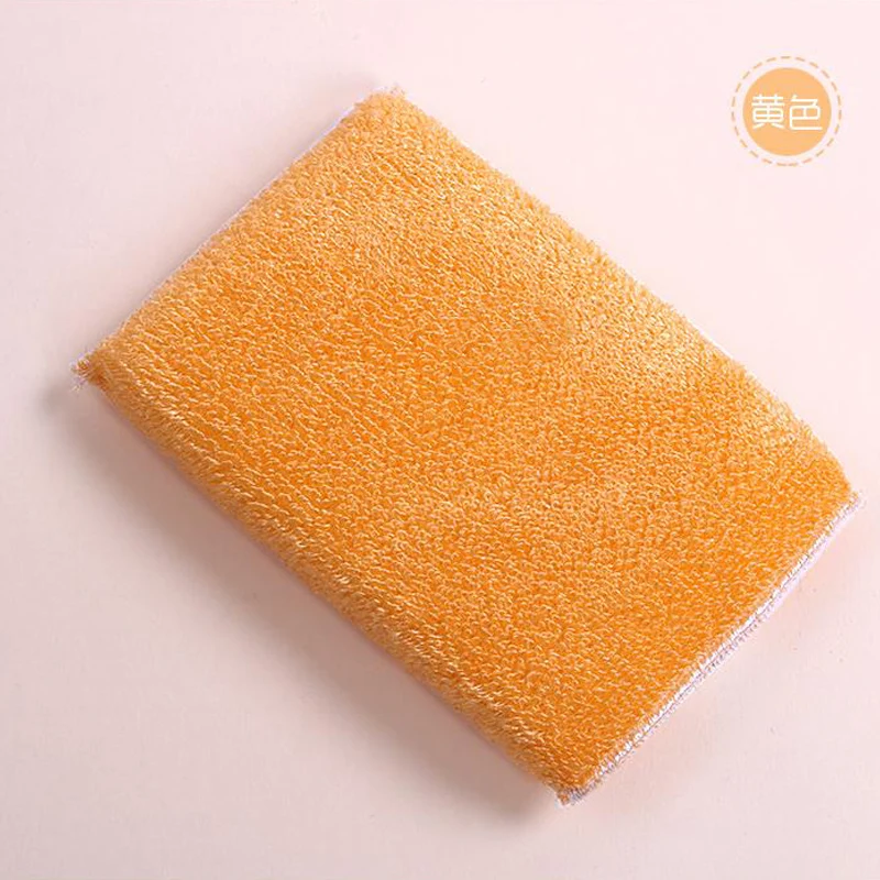 50 шт./лот антижирная бамбуковая губка для мытья посуды Волшебная