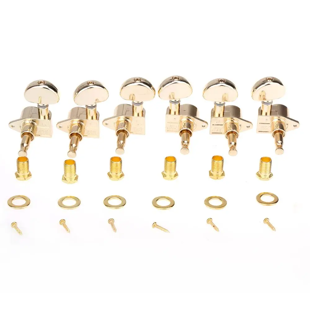 Wilkinson 3R3L Roto Style Sealed Guitar Tuners Machine Heads Tuning Pegs Keys Set for Gibson or Epiphone Les Paul Gold | Спорт и