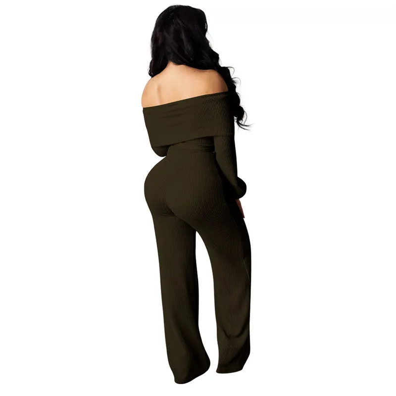 Женский ребристый комбинезон Adogirl повседневный с вырезом лодочкой открытыми