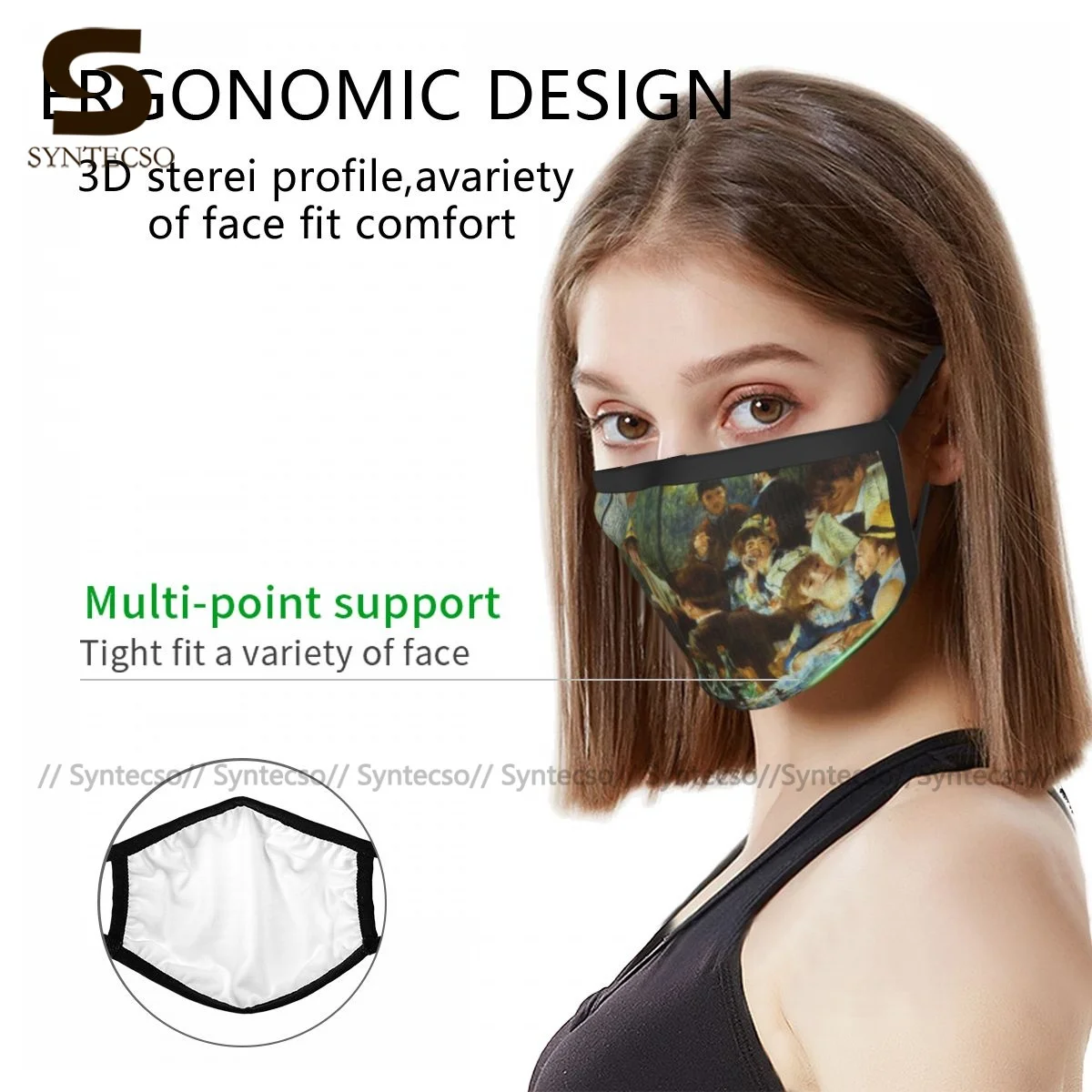 

Pierre Cardin Face Mask Luxury Protection Fashion Adults Cloth Facial Mouth Mask