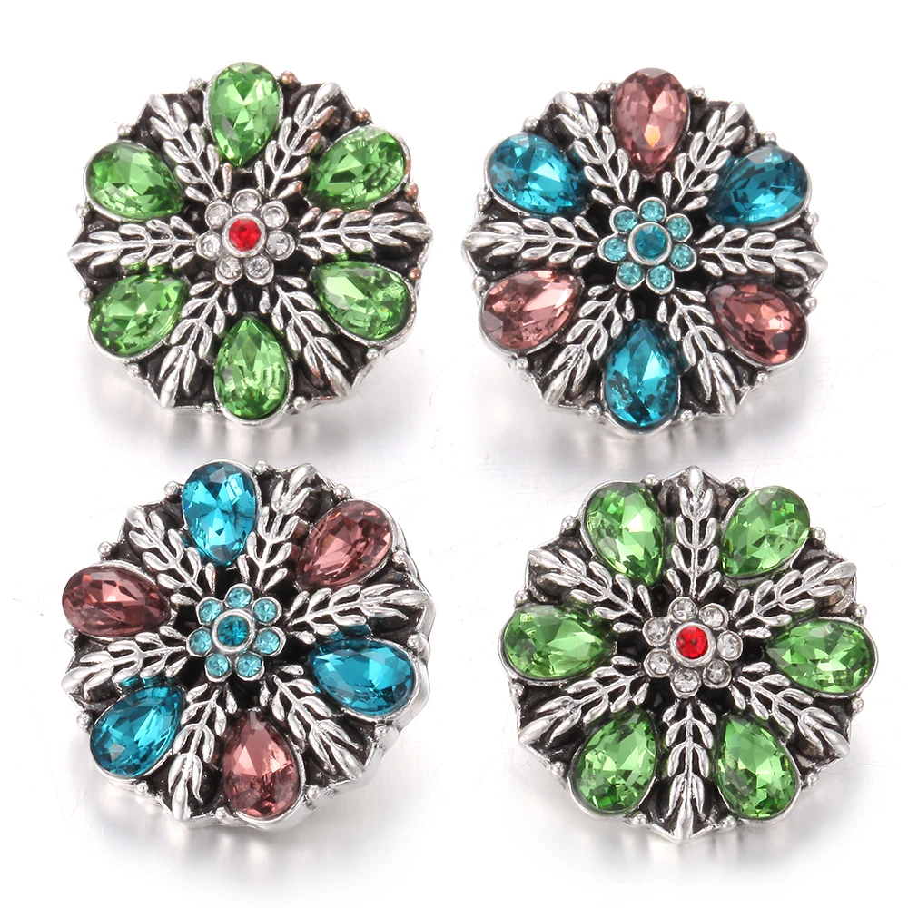 6 шт./лот Рождество кнопки ювелирные изделия снеговика и снежинок Санта Клаус 18 мм