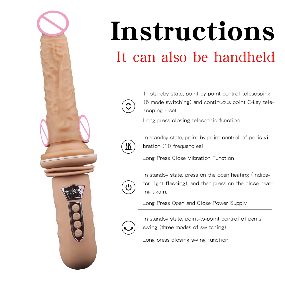 Yunman Vibrate Swing Telescopic Masturbation Machine For Manual/Automatic Big Penis Realistic Dildos Female Women | Красота и